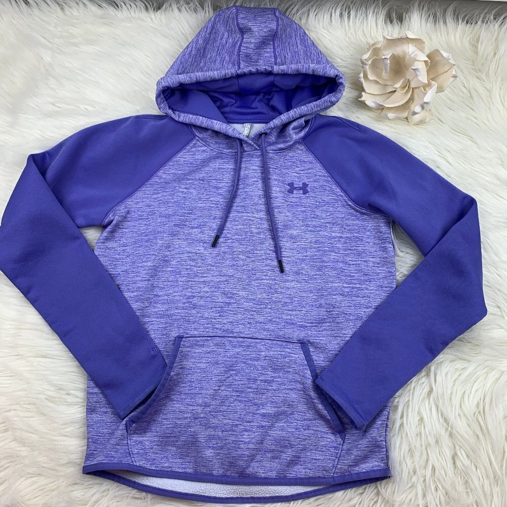 Under Armour Storm Cold Gear Marled Hoodie With Thumb Hole Cutouts Women's SZ XS